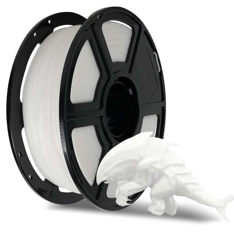 FLASHFORGE Rapid PLA Filament 1.75mm White, Max 500mm/s High Speed Printing, 3D Printer Filament 1kg (2.2lbs) Spool, Dimensional Accuracy +/- 0.02mm, Enjoy Exceptional Print Quality - Image 1
